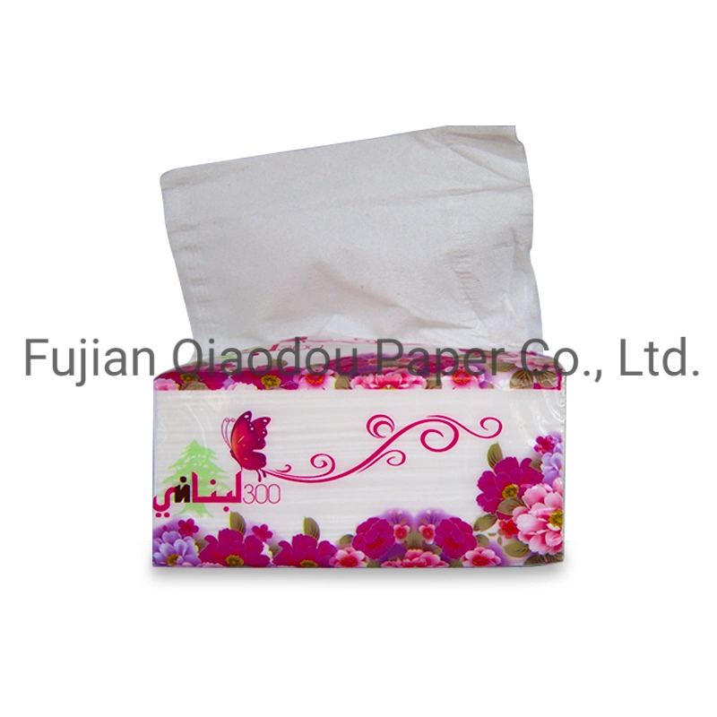 Qiaodou Hotel Home Office Using 2/3 Layer Virgin Wood Pulp Cheap Wholesale/Supplier Super Soft White Soft Packaging Virgin Facial Tissue Napkin Facial Tissue Paper