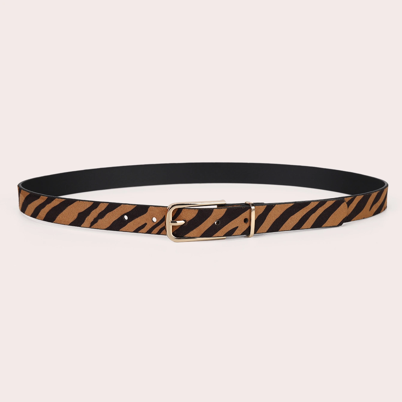 New Design Dress Ladies Vintage Animal Printing Leather Belt Custom Zebra Fur Plush Belt Women Sexy Waist Belt for Ladies