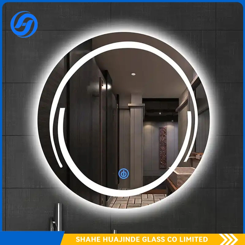 Decor Bathroom Wall Mounted Circle LED Backlit Mirror for Hotel