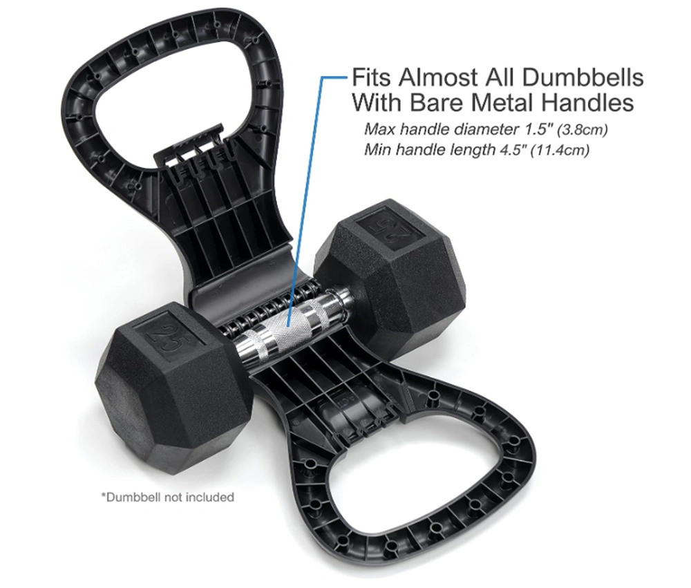 Dumbbell Grip Handle Kettlebell with Wide Handles & Flat Bottoms for Strength