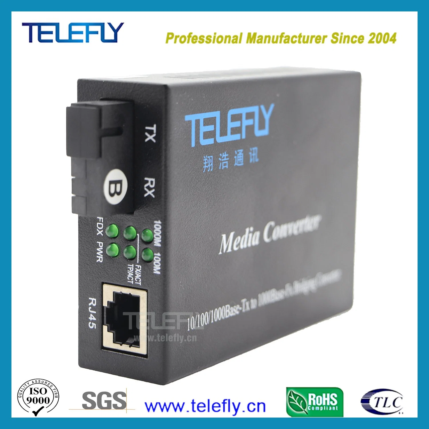 Gigabit Ethernet Fiber Optic Media Converter, 1000m Managed Poe Optical Converter with LFP