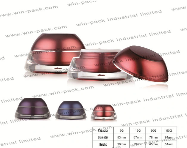 Winpack Fancy Luxury Red Acrylic Jar Cream Cosmetics Packing