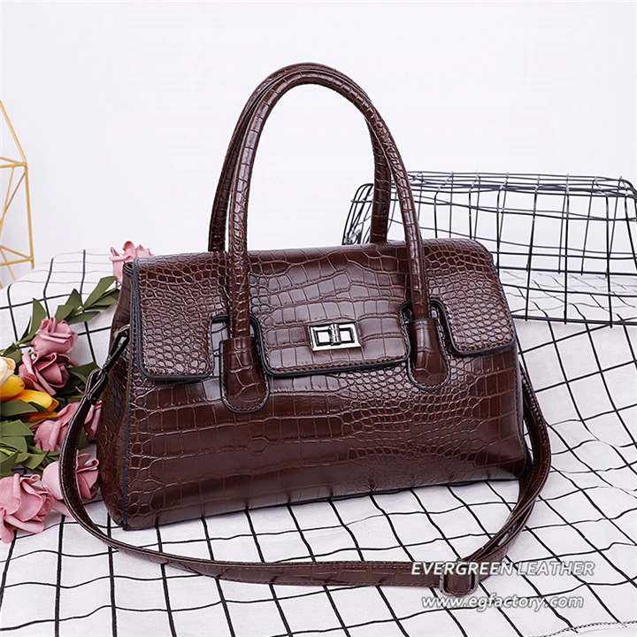 Vintage Style PU Leather Women Tote Bag Shoulder Handbag Wholesale/Supplier Sh918