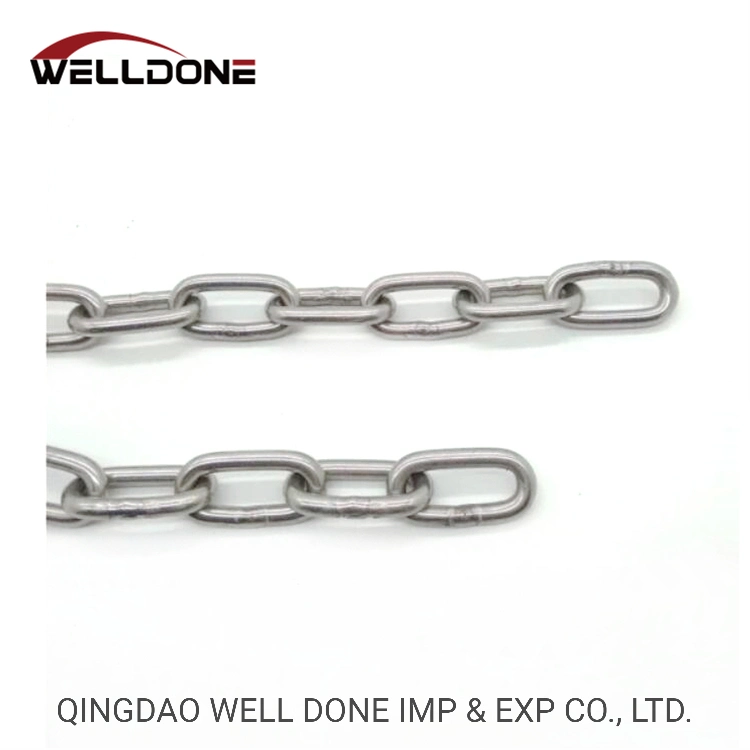 DIN763 Galvanized/Stainless Steel Welded Long Link Chain