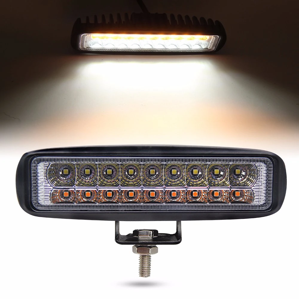 الجملة 6.3بوصة بقعة مقاومة للماء Slim High Power 54W Mini ATV مصباح عمل LED تلقائي ثنائي الألوان لمصباح السيارة أثناء النهار (DRL)