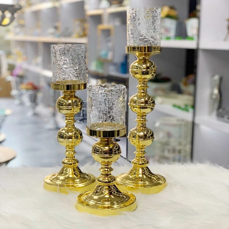 The Latest 3 Piece Set of Decorative Wedding Table Core Metal Candle Holder