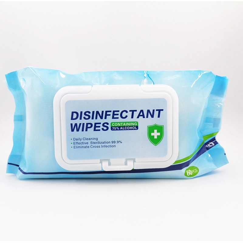 50PCS Surface Disinfectant Hospital Grade 99% 70% 75% Ethyl Alcohol Ethanol Single Packed Clean Wet Wipe in Bulk