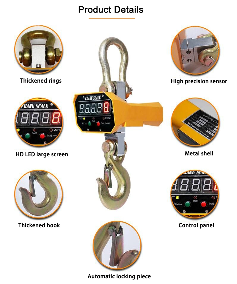 Top calidad estática Tipo Electrónica Wireless Digital Crane Scale with Mando a distancia