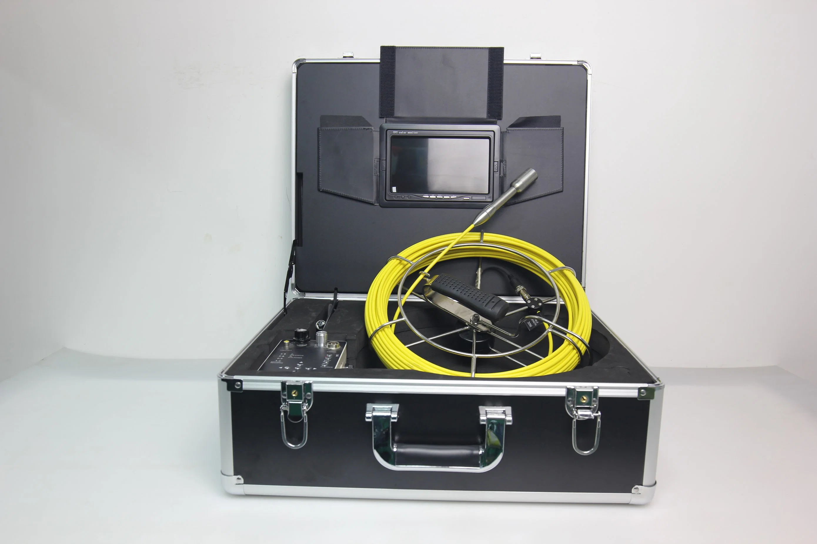 Drain Pipe Inspection Camera with CCTV System, 28mm Lens, 30m Cable for Small Pipeline