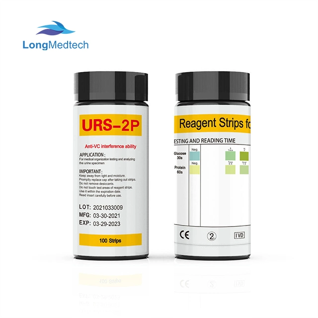 Protéines et de glucose Kit de test de l'urine, l'urine Bandelettes de test sur le diabète chez les bandelettes de test
