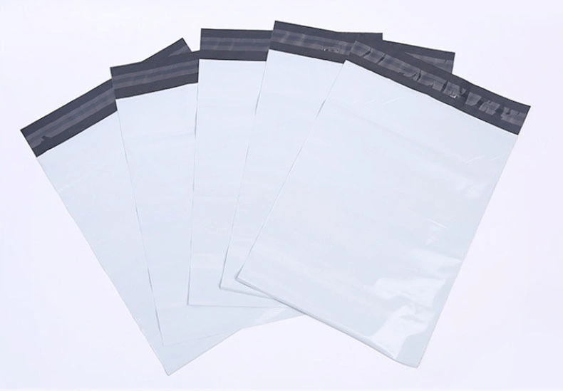 White LDPE Plastic Poly Mailer Express Shipping Bag with Logo