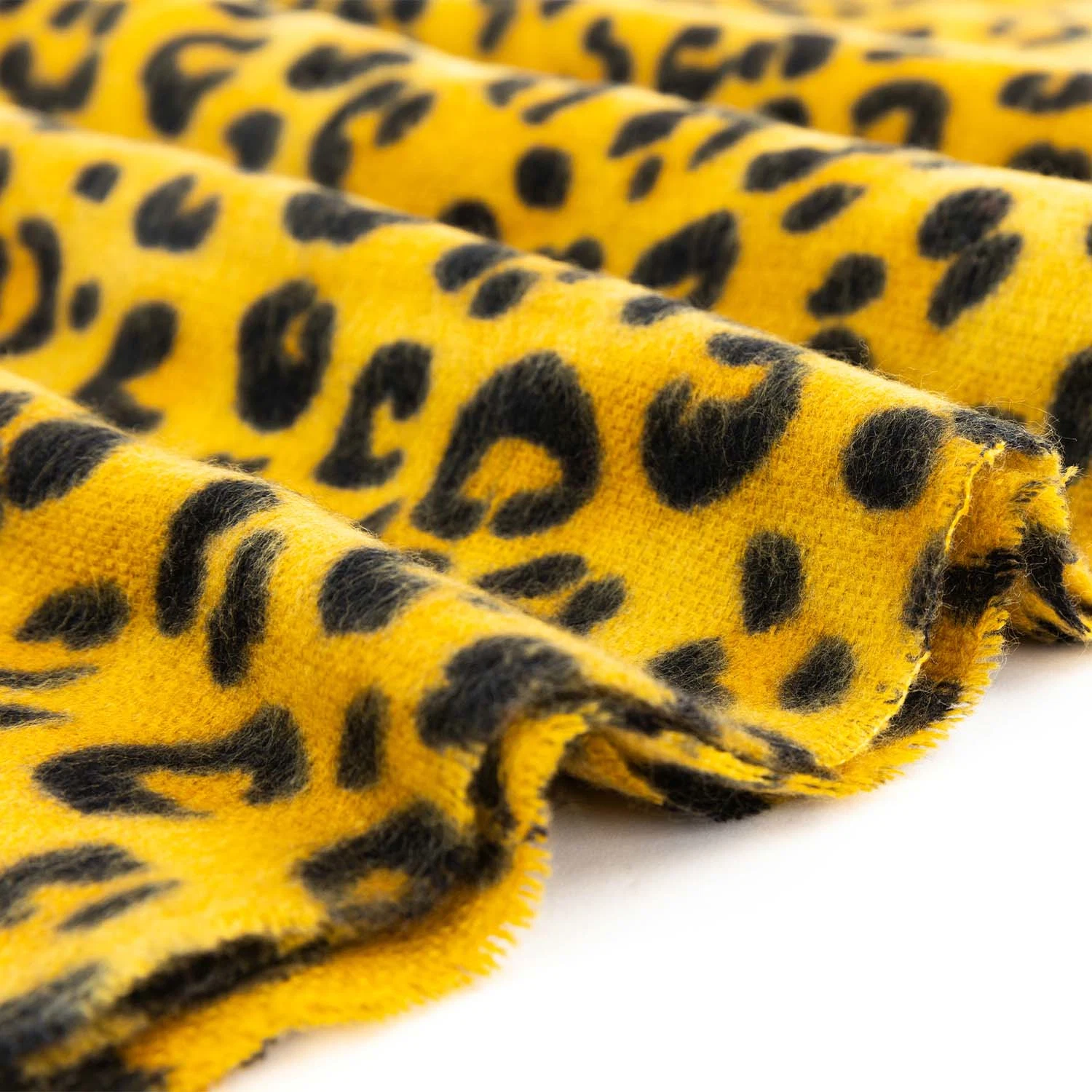 Home Rui Großhändler Oberbekleidung Bekleidung Accessoires Damen Winter Senf Warm Weiche Kaschmir Fühlen Quaste Leopard Gepard Muster Schal Große Decke Schal