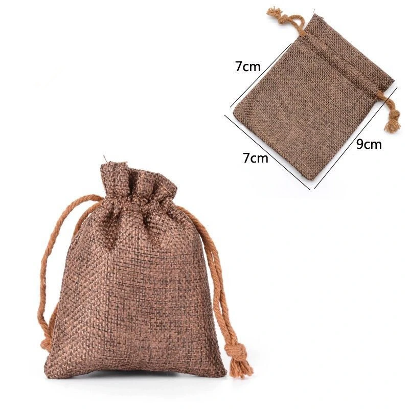 Stock Offer High quality/High cost performance  Jewelry Coffee Bean Small Size Pouch Jute Gift Bag