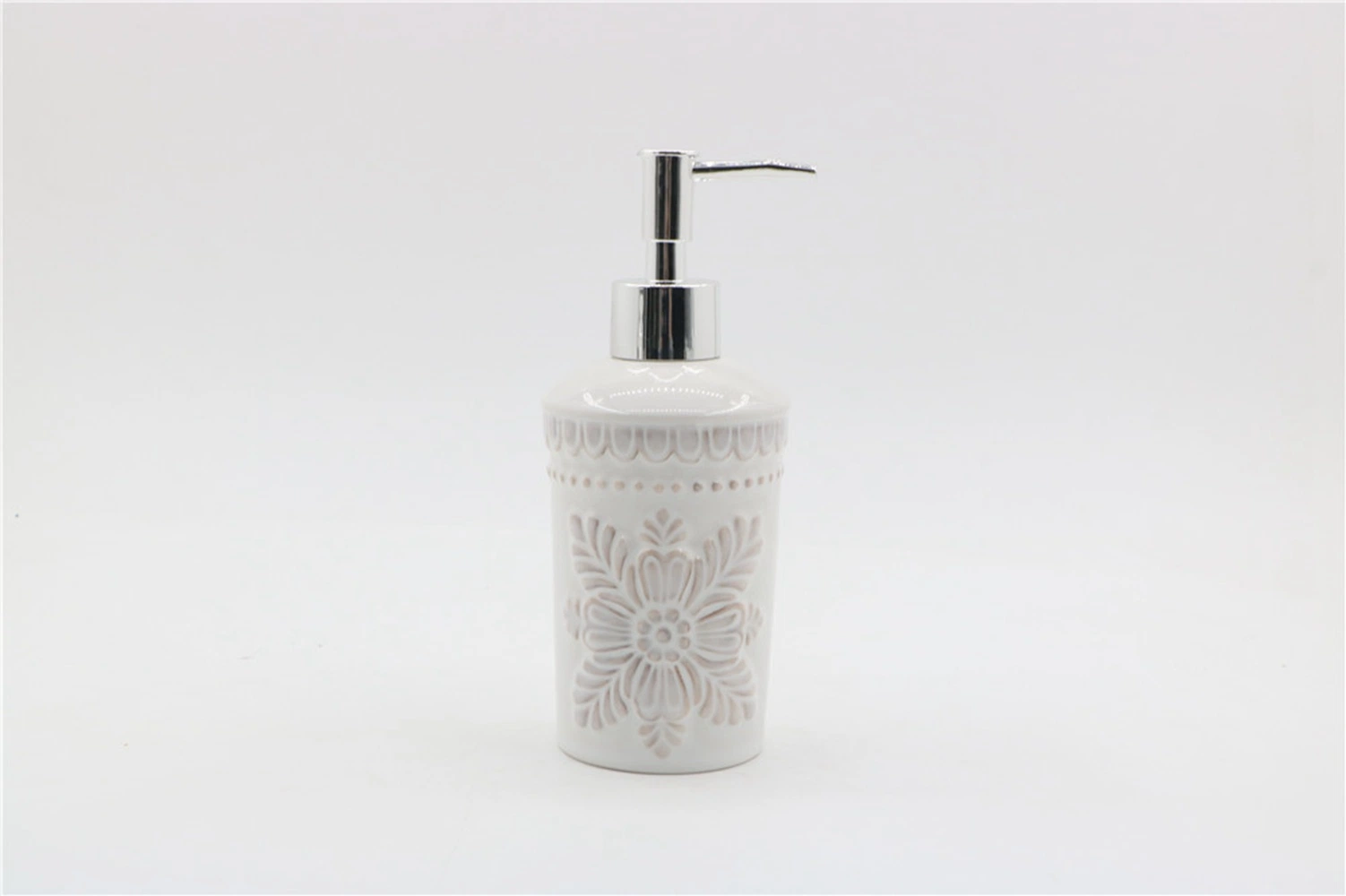 Modern Custom Embossed Ceramic Sustainable Stocked Bathroom Decor Accessories Set