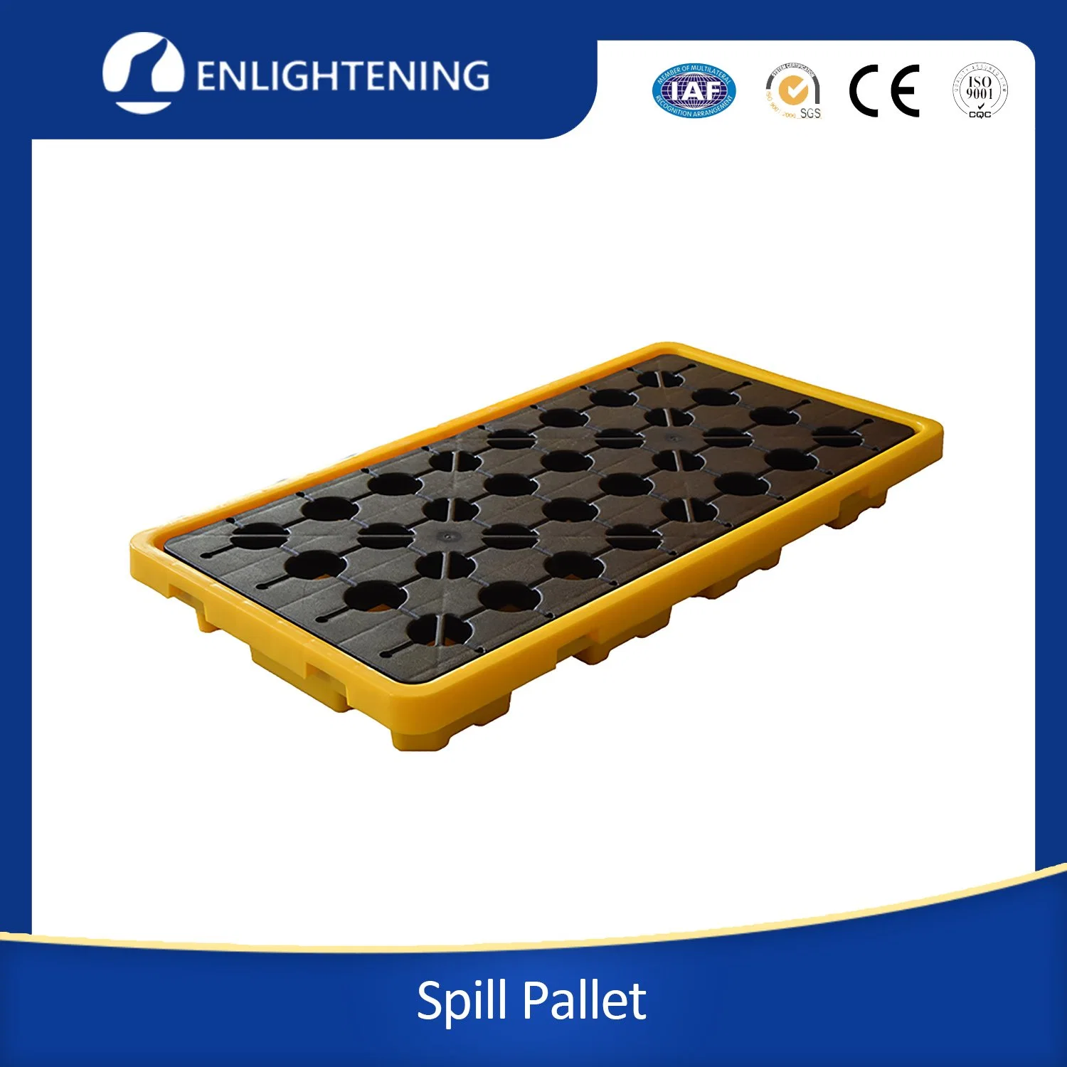 China Cheap Price 2 /4 Drum Spill Anti-Leakage Plastic Pallets for Oil