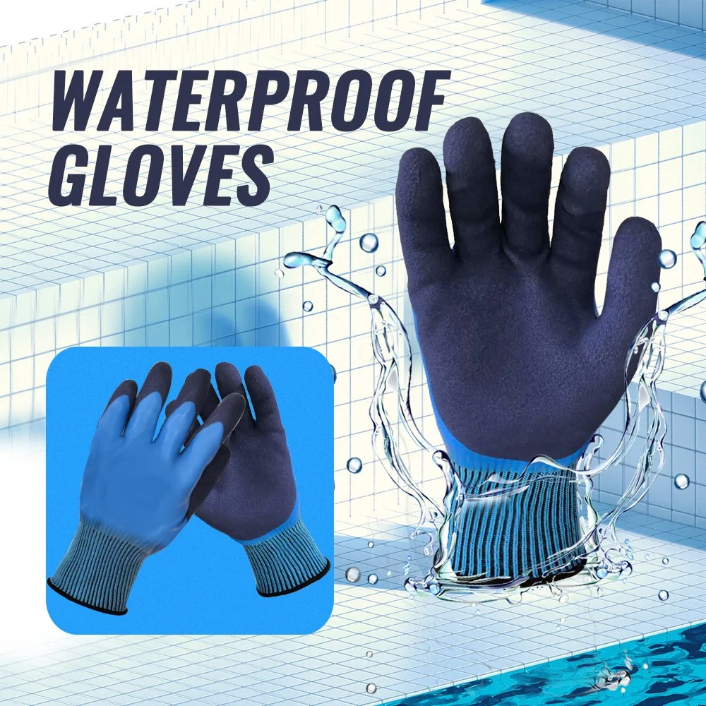 Cruce de Latex impermeable Wholesale/Suppliers trabajos industriales guantes de seguridad