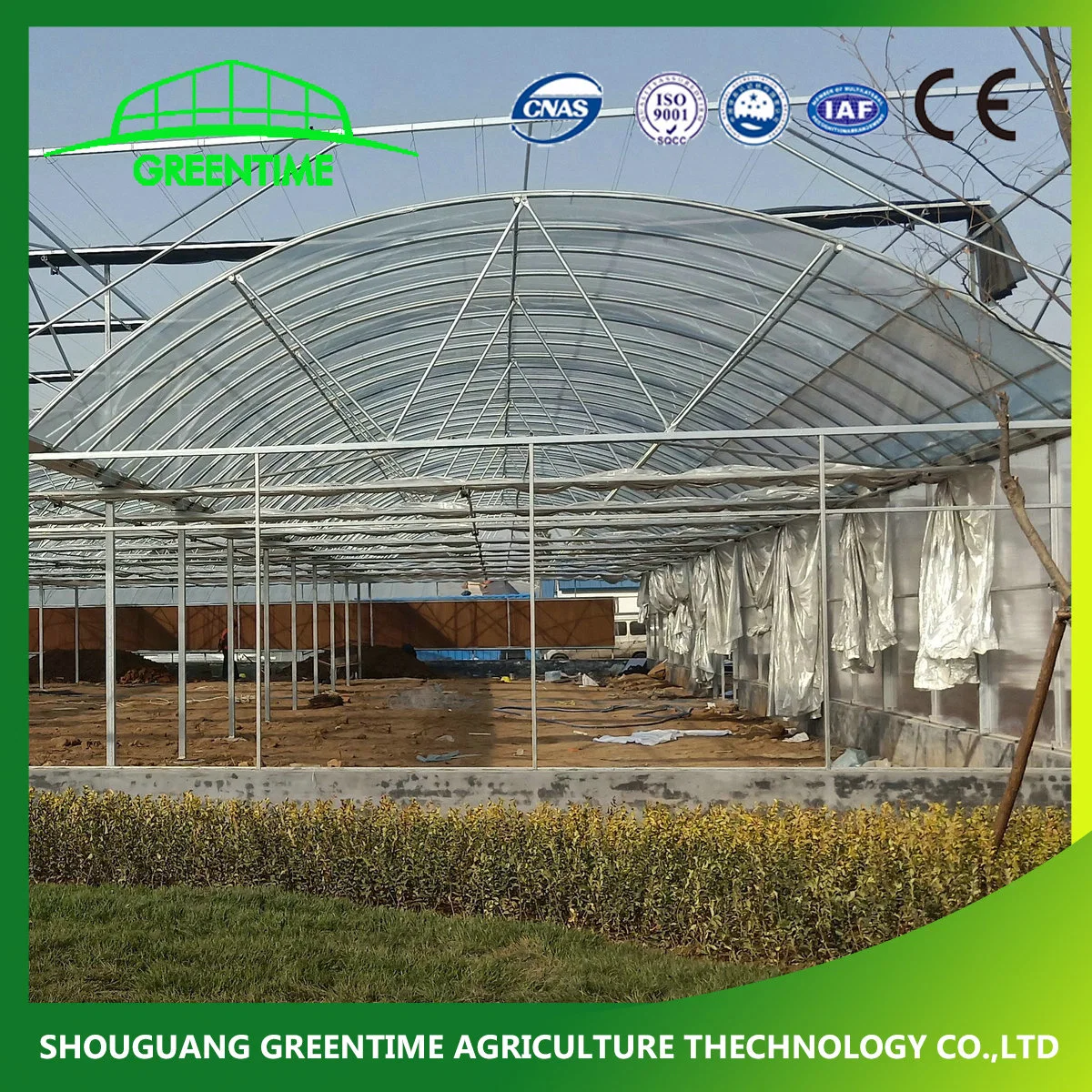 China Supplier Multi Span Film Greenhouse with Cooling/ Shading/Irrigation