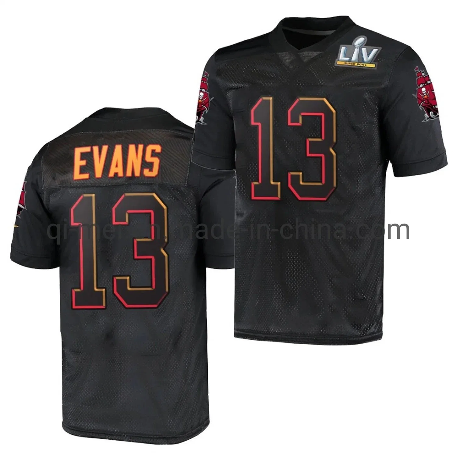 2021 Super Bowl LV Champions Mike Evans Buccaneers se remportant Maillots de football alternatifs