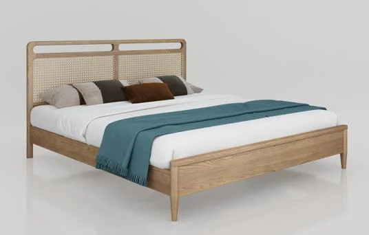 Muebles de hospitalidad Comercial de madera King Size con colchón y el Cama tapizada