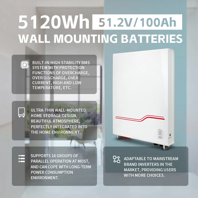 Household 5Kwh Solar Energy Storage Battery System With 100Ah Lifepo4 Lithium Battery Home Solar Energy Systems