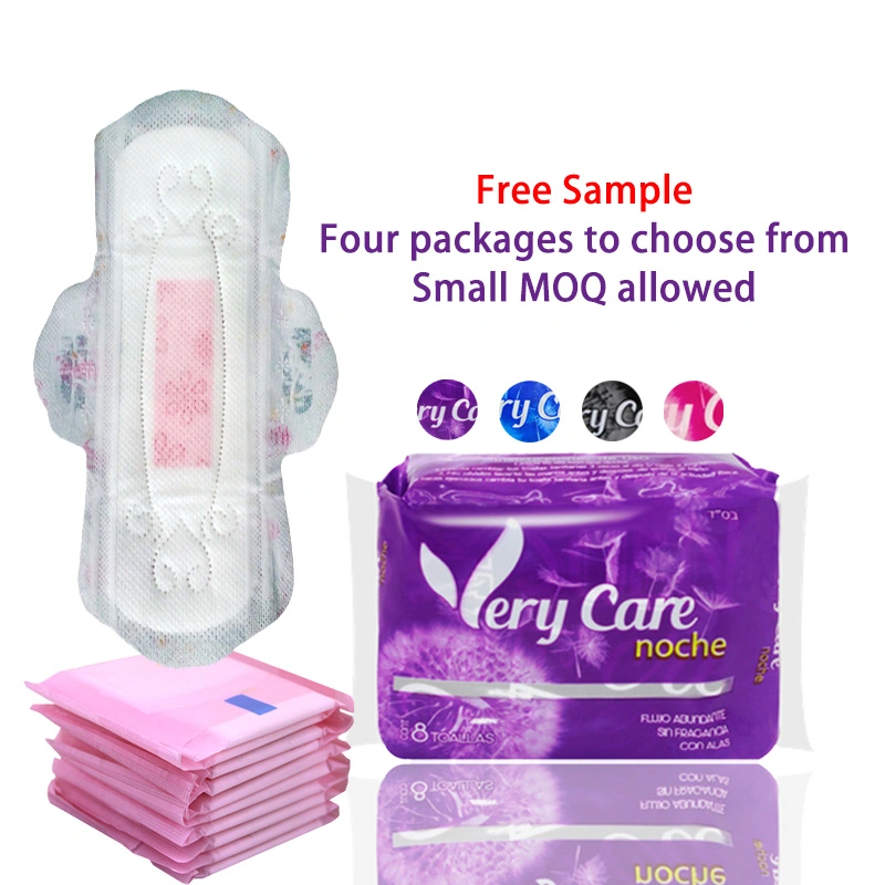 Serviette hygiénique pour femme OEM Super Soft Maxi Absorbent avec ailes et coussin absorbant Anion.