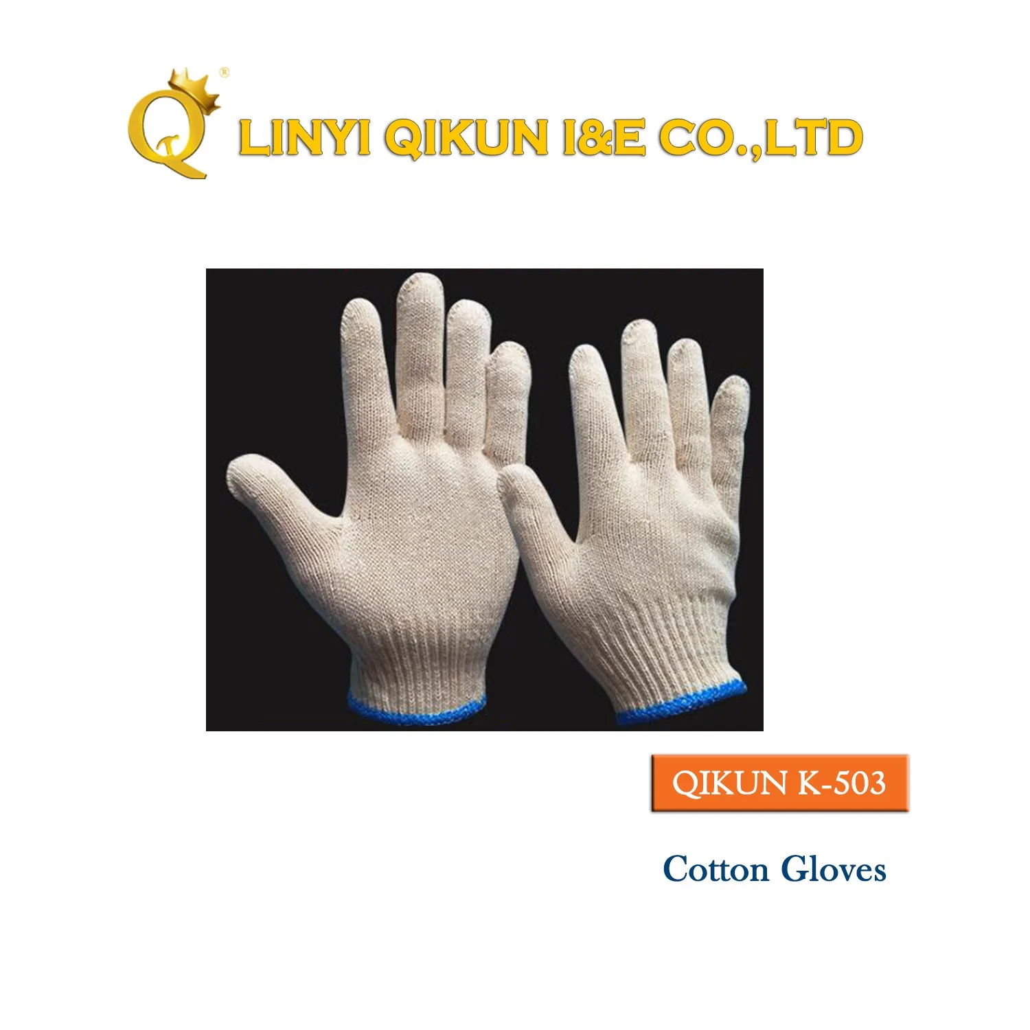 K-501 7 Gauge Knitted Working Cotton Nitrile Latex Industrial Safety Labor Protect Glove