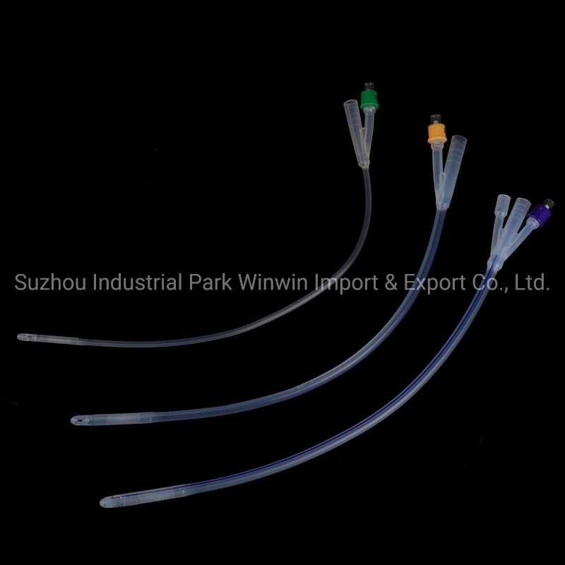 100% Full Silicone Foley Catheters 2-Way 3-Way Drainage Catheter