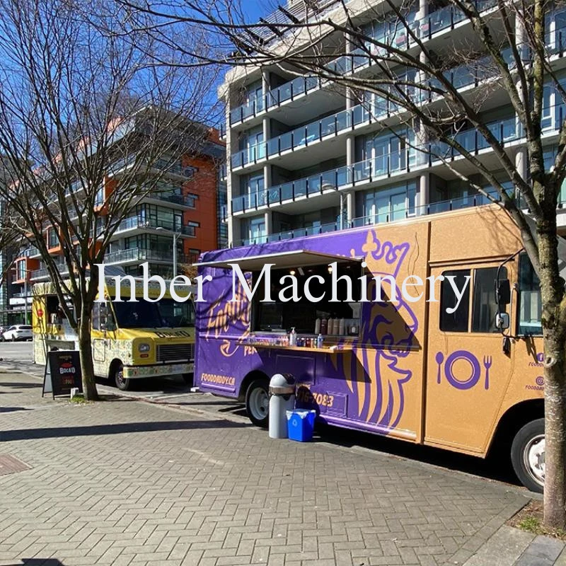 La comida rápida móvil de catering y bebidas de remolque con cocina de acero inoxidable