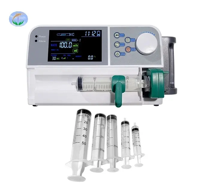 Medical Equipment Portable Electronic Infusion Syringe Pumps with LCD Display