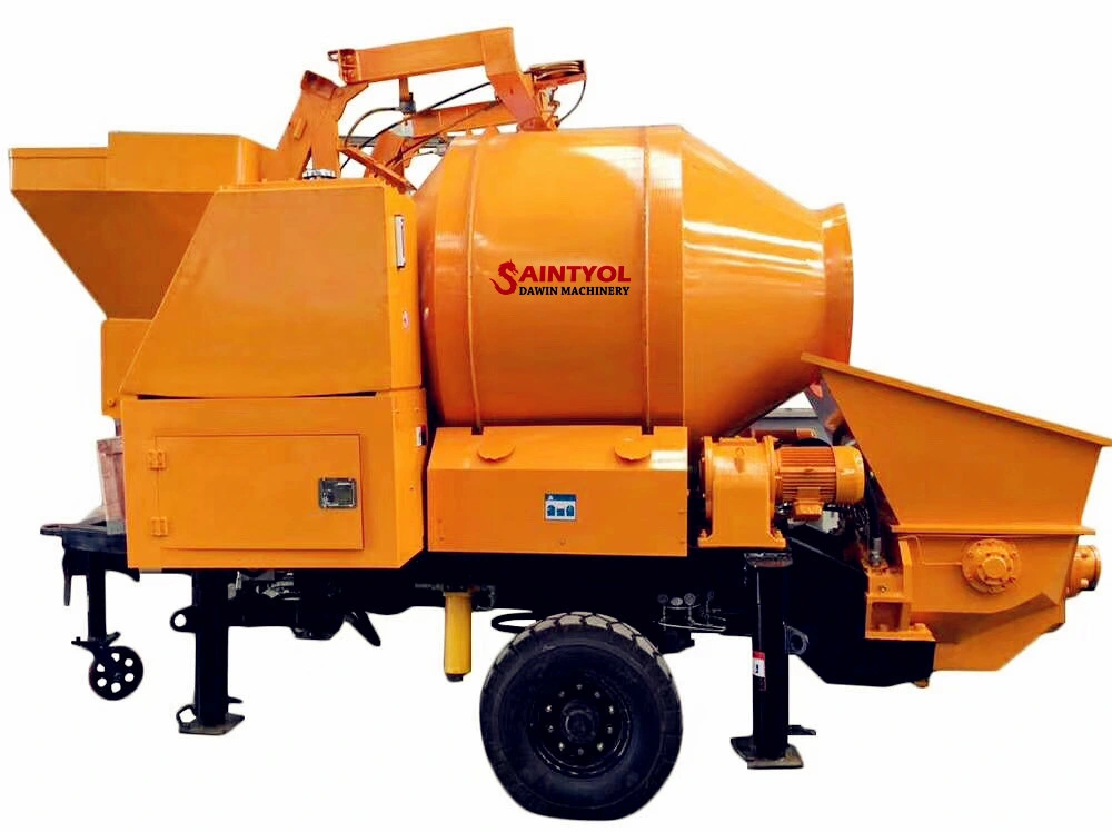 Mini Portable Cement Mortar Self-Loading Concrete Mixer Machine with Pump Beton Mixing Pump