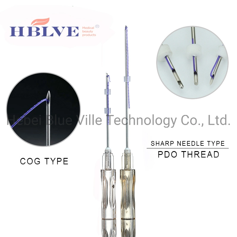 Factory Price 18g 150mm Blunt Needle Cannula Cog 3D Pdo Thread Lift Face Lift Pdo Double Hilos for Face and Body