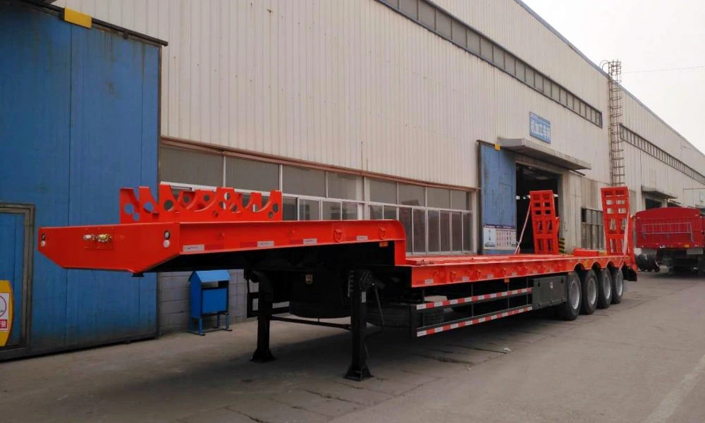 2 Line 2 Axle 40 Ton Low Bed Truck Trailer Special Vehicle