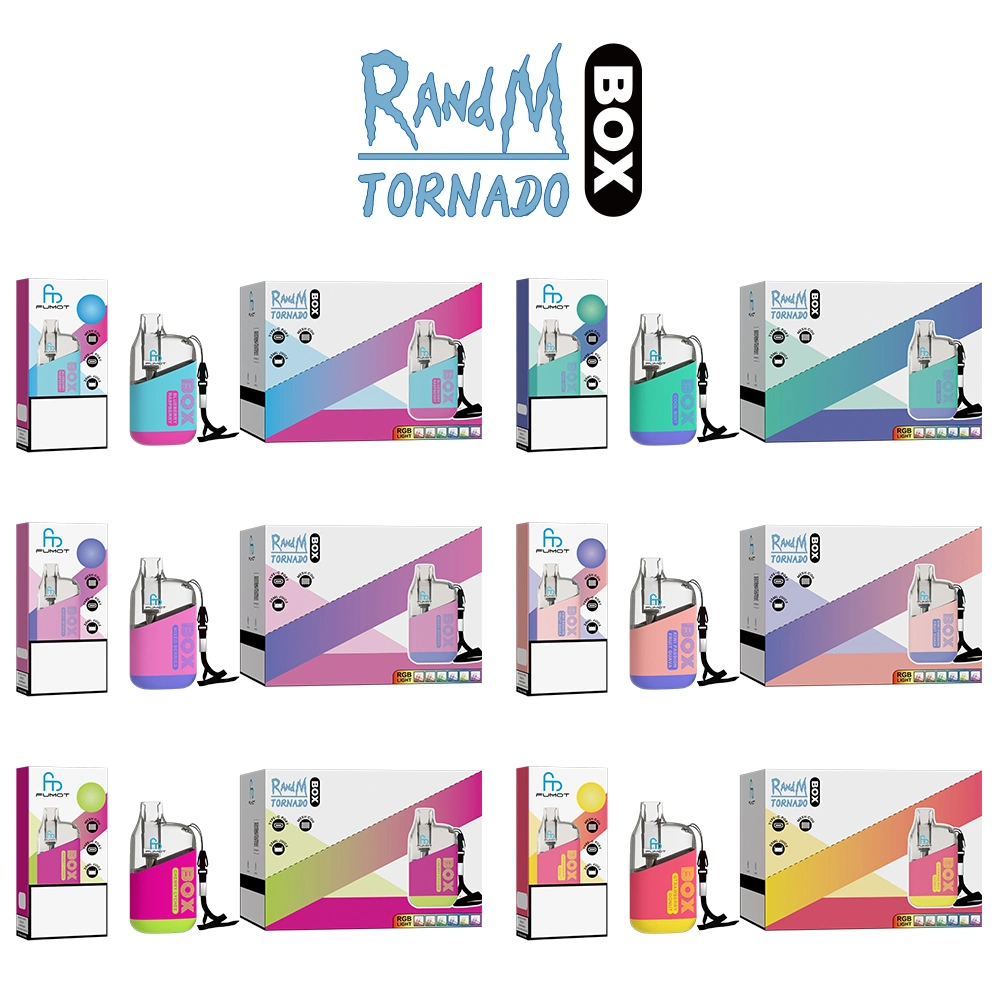 Новейший Randm Tornado Box 10000 puffs одноразовый Vape E сигарет С сетчатой катушкой