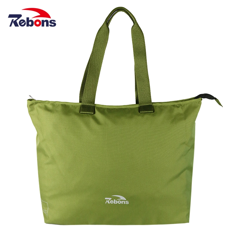 Custom Logo Recycled Woven Tote Bag Polyester Shopping Bag with Plastic Bottles