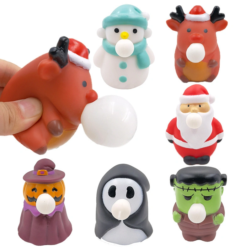 Nuevo Playtime golpe burbuja Plush muñeca de juguete empuje golpe Spit Burbujas Squeeze Fidgets Juguetes para niños