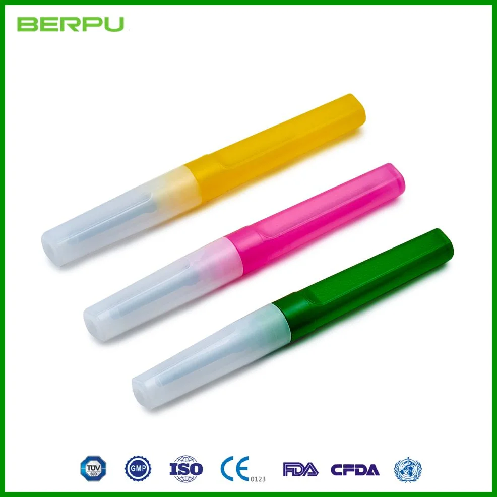 Berpu Single-Use Medical colecta de sangre/recogida de la aguja 16gx1 1/2 1,6X38mm cubre la aguja opaco y transparente las tapas están disponibles de la aguja CE FDA ISO