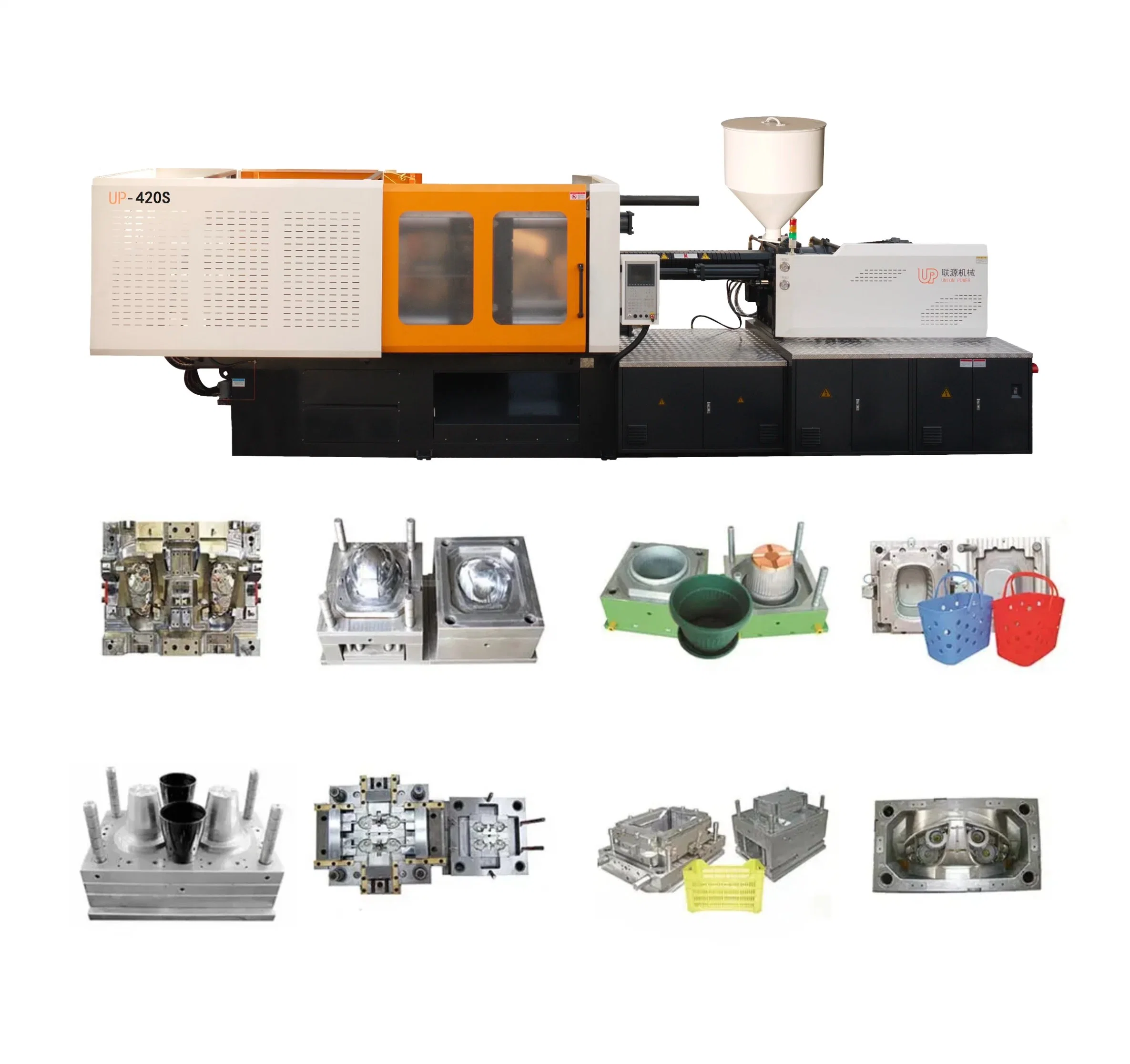 High Standard Horizontal Plastic PP Fruit Vegetable Crate Folding Box Making Injection Molding Machine