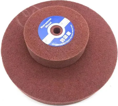 Nylon Non Woven Finishing Wheel 10"X2" U5/9p Black/Grey Silicon Carbide for