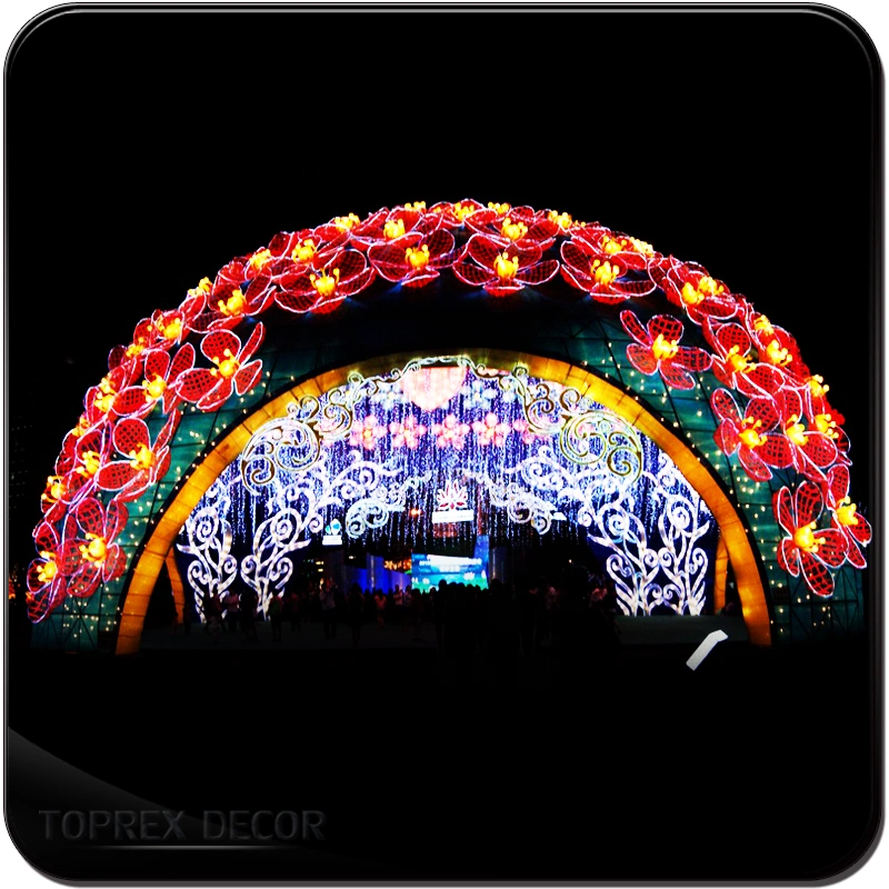 Weatherproof Quality Motif IP65 LED Xmas Garden Arch Lights for Beauty