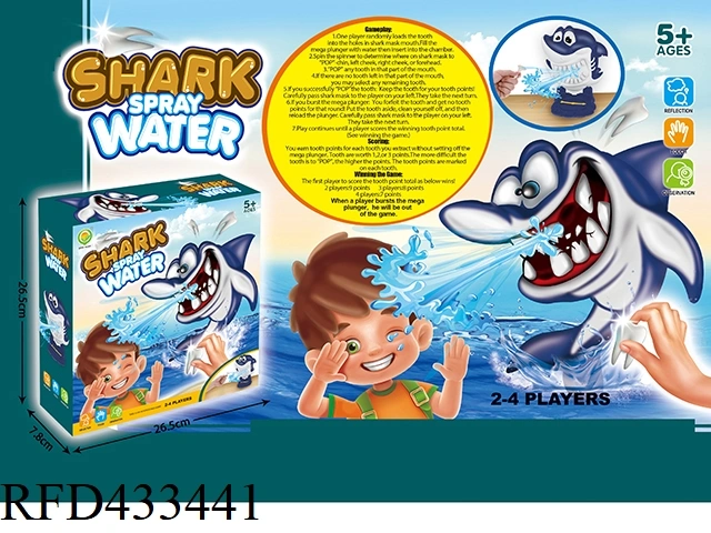 Desktop Toys Family Party Game Set Shark Spray Water