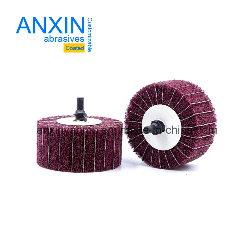 Non-Woven Abrasive Flap Wheel-R Type Polishing Wheel Interleaved Sanding Cloth