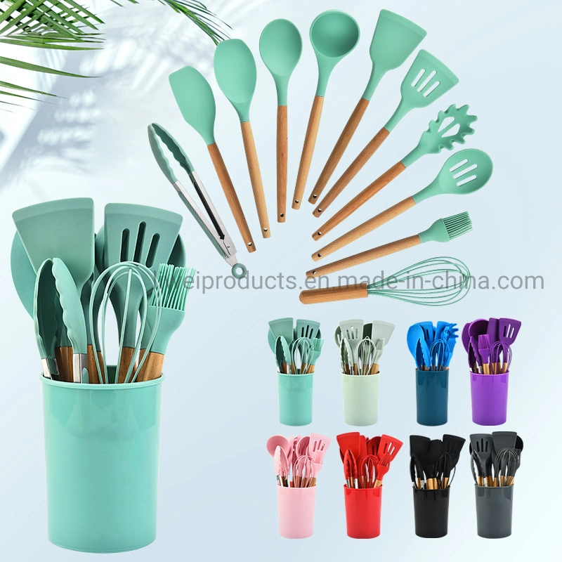 Healthy and Durable Kitchen Utensil Cooker Set with Wooden Handle