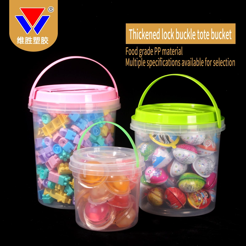 Tennis Bucket Jelly Packaging Storage Bucket Lego Bucket PP Plastic Bucket