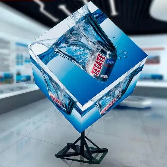 5 caras de la publicidad en el interior de la pantalla en forma de cubo mágico P3 de la pantalla cubo LED