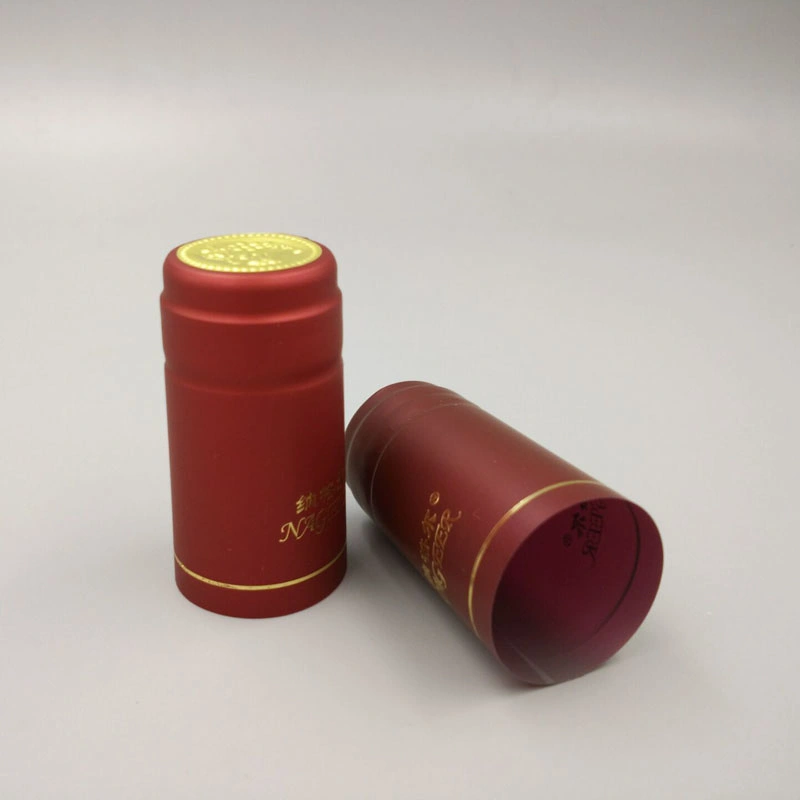 PVC Shrink Cap Wrap with Tear Strip for Redwine Bottle