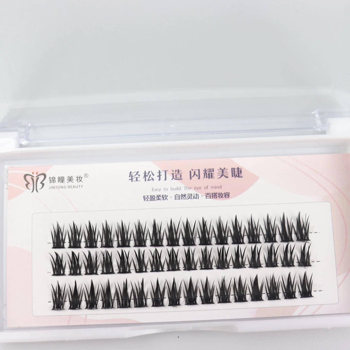 Jintong Pre-Made Fan pestañas Eyelashes individuales Synthetic Hair Natural Style 0,05 0,07 grosor 60 Paquetes 6D 10d extensión de pestañas de ventilador