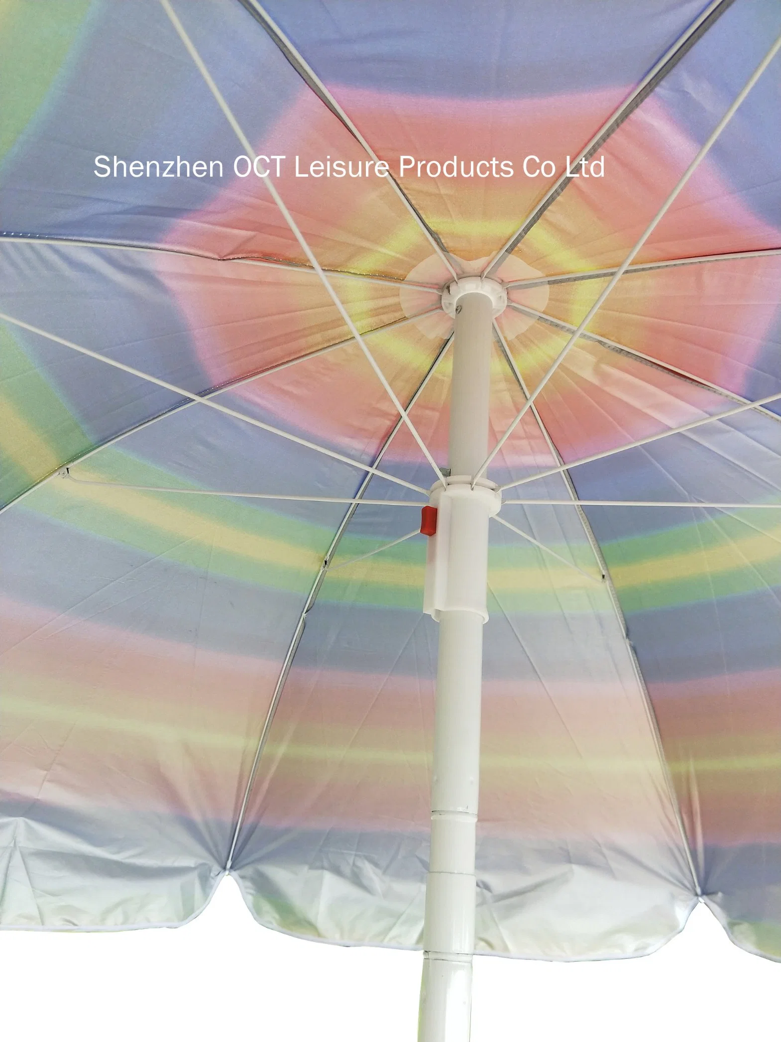 China Proveedor personalizado UV Rainbow Beach Parasol al aire libre con asequible Precio (OCT-BU19008)