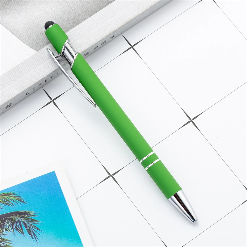 Personalized Gift Metal Ball Pen Press Aluminum Touch Screen Pen Printing Logo