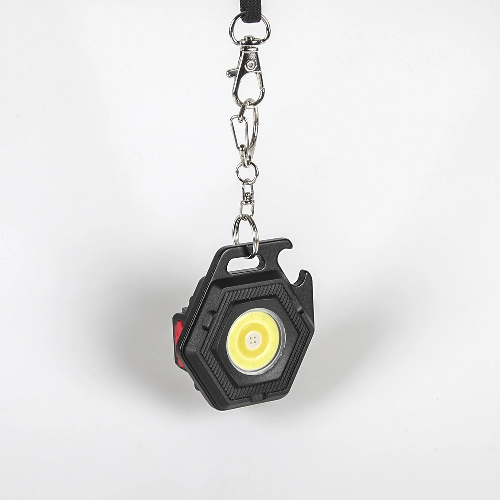 Yichen Portable COB Rechargeable LED Key Chain Light with Plastic Tripod