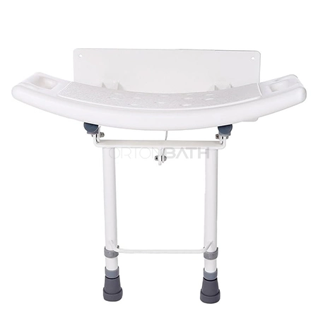 Ortonbath Medical Use Good Quality Anti-Skidding Bath Chair Bathroom Widened Shower Seat with Armrest and Support Leg for Elder People